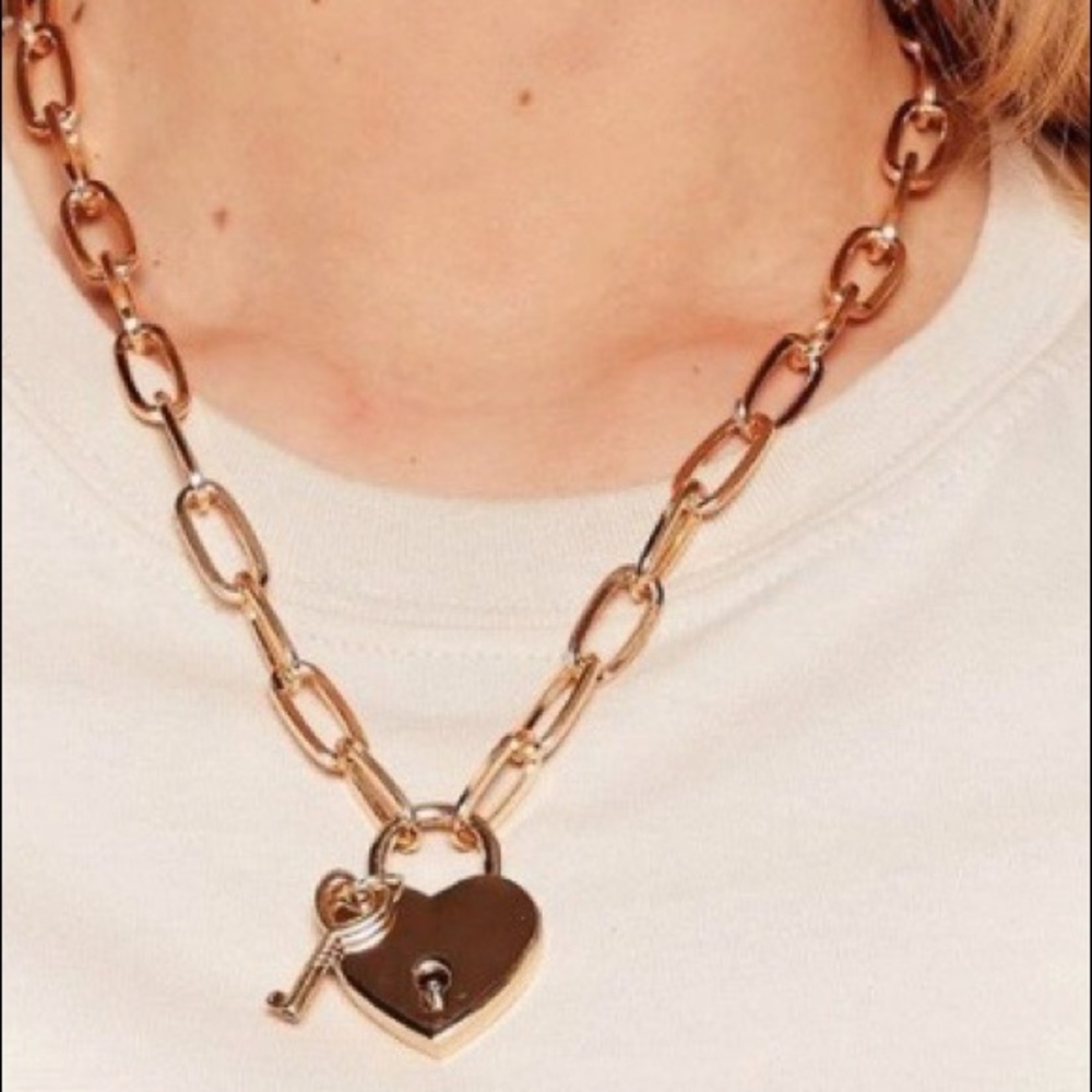 Nasty Gal brand new heart padlock necklace!
